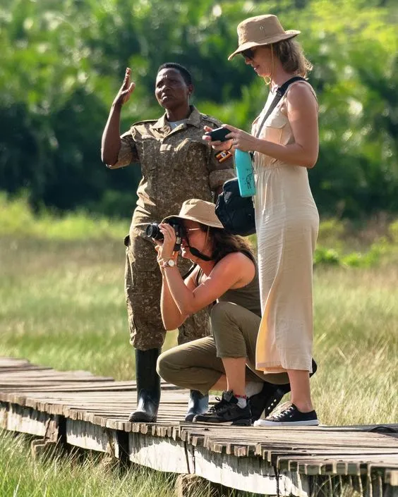 Birdwatchers on a Safari in Kibale National Park